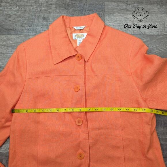 Talbots Linen Button Front Jacket Size 10 - Picture 3 of 5